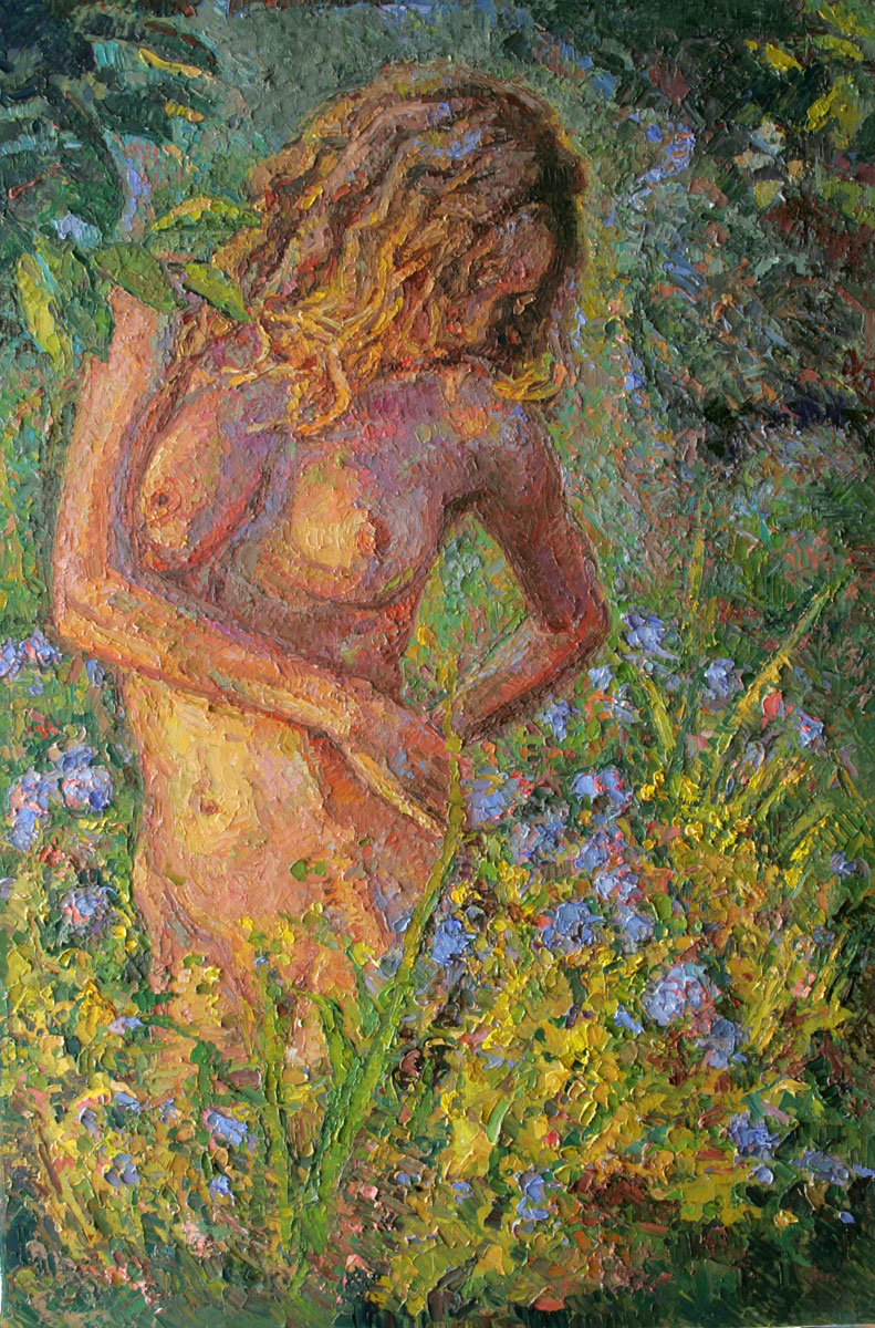 nude at garden