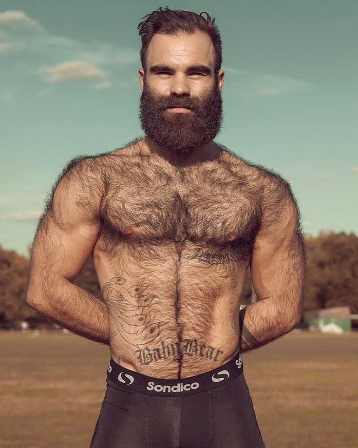 extremely hung hairy men