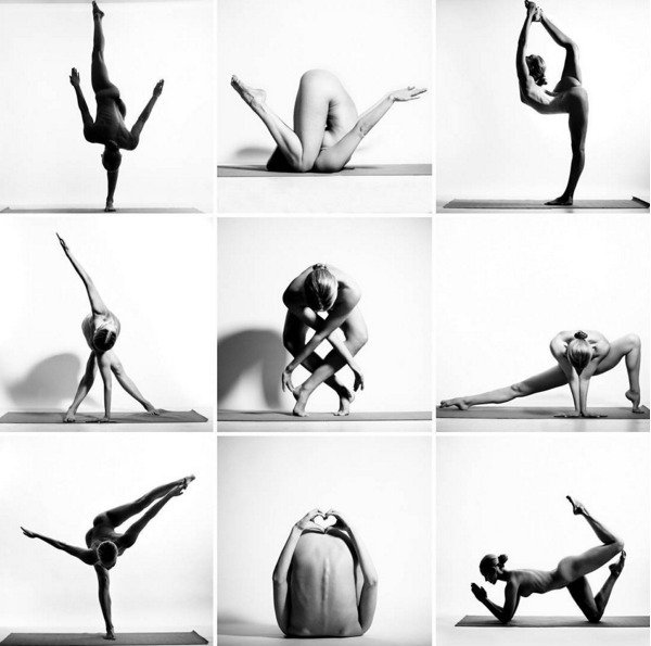 yoga poses in the nude