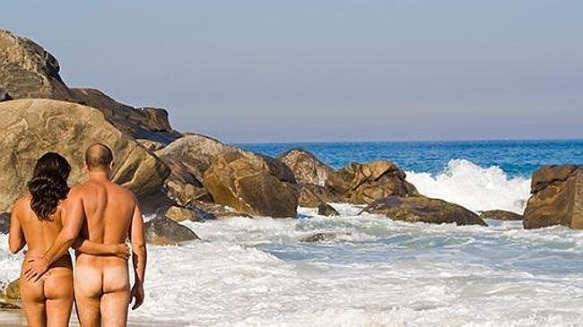 Best of Friends naked at beach