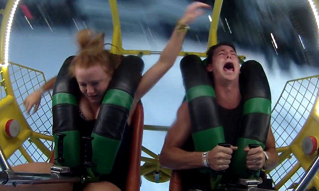 Tits Come Out On Slingshot Ride areola pics