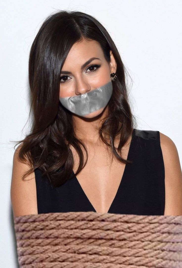 celina silva add photo gagged with black tape