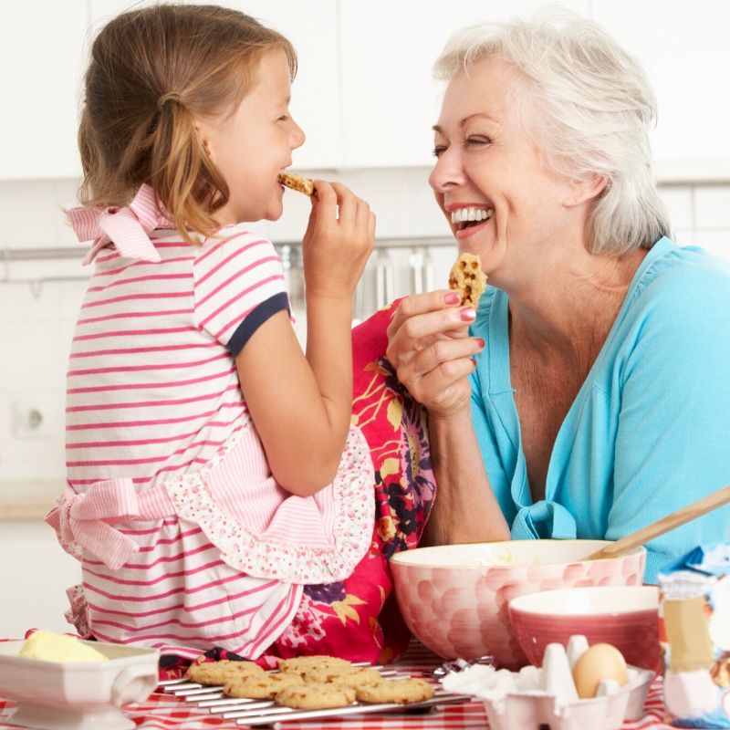 grandma eating come