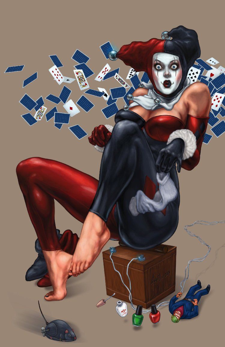 berthlyn jordan achorner share harley quin feet photos